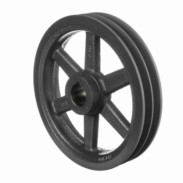 2 Groove Cast Iron Fhp - Finished Bore Sheave, 2BK100X 1 3/8